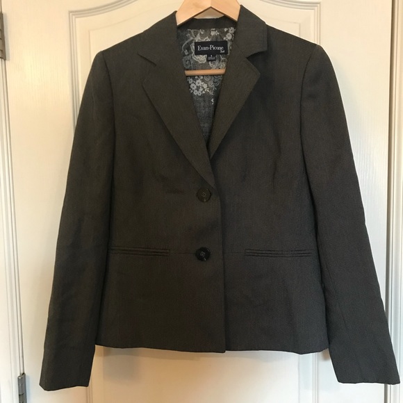 Evan Picone Jackets & Blazers - Evan Picone Charcoal Grey Blazer - Size 6
